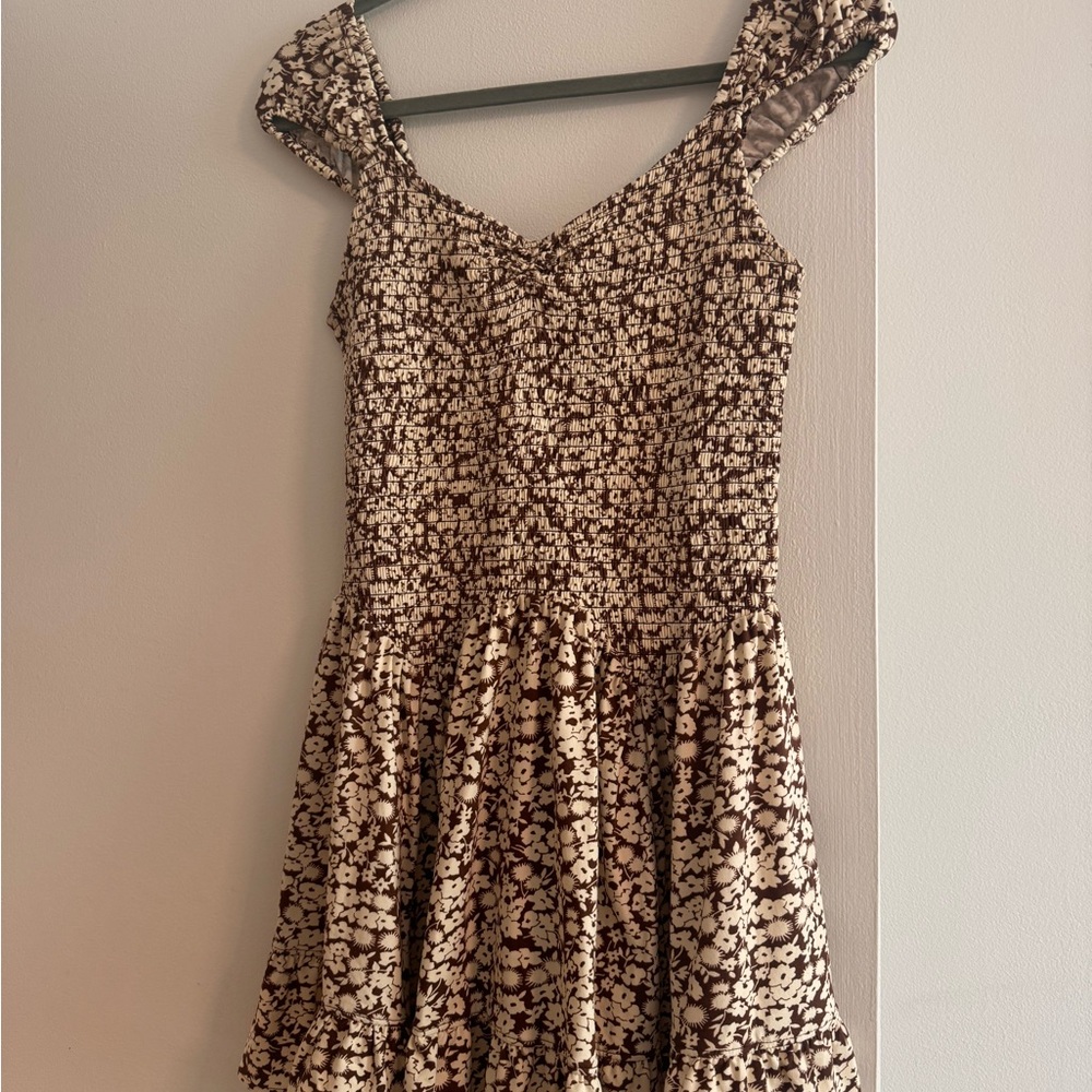 UO Georgina Smocked Mini Dress
